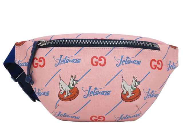 GUCCI グッチ バッグ The Jetsonsチルドレンズ ボディバッグ ピンク PVC ﾊﾞｯｸﾞ 502095 ウエストバッグ PVCコーティングキャンバス ネイビ キッズ【中古】