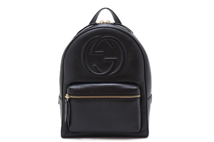 GUCCI グッチ 御徒面子 ソーホー インターロッキングG 背嚢・デイパック 黒いこと なめし革 ﾊﾞｯｸﾞ 536192 背嚢・デイパック なめし革  黒いこと  レディース【中古】