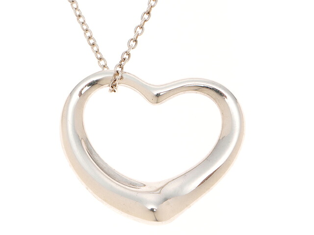 TIFFANY&Co. ティファニー ジュエリー オープンハートNC/SV/約8.9g 貴金属･宝石 ネックレス シルバー925 SV925 シルバー レディース【中古】