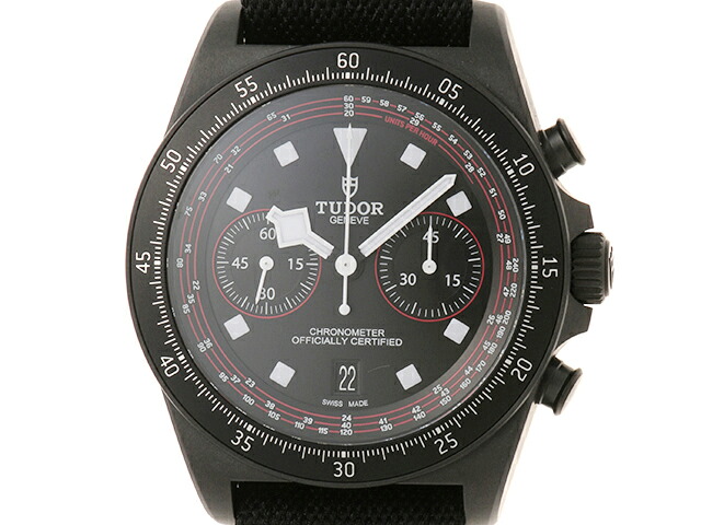 TUDOR チュードル ウォッチ ペラゴスFXD クロノ 時計 M25827KN-0001 腕時計 カーボン ブラック 自動巻き ブラック文字盤 メンズ【中古】