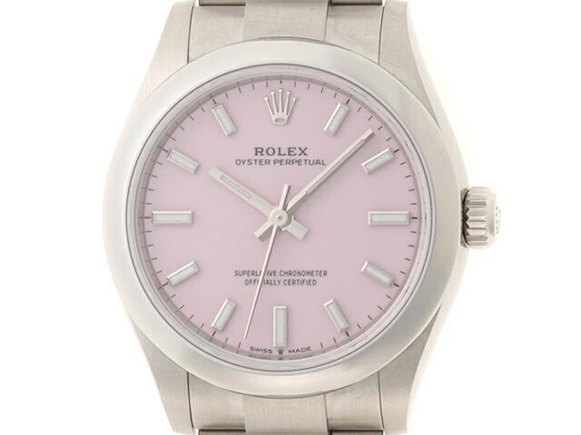 ROLEX ロレックス オイスター パーペチュアル 31 277200 腕時計 ステンレススチール SS キャンディーピンク文字盤 自動巻き レディース【中古】