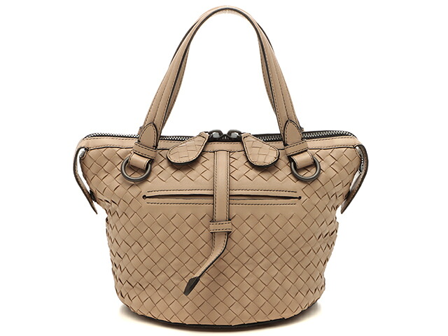 BOTTEGAVENETA ボッテガヴェネタ バッグ イントレチャート 2wayバッグ ベージュ レザー ﾊﾞｯｸﾞ ショルダーバッグ レザー ベージュ レディース【中古】