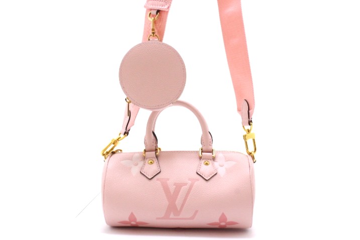 LOUIS VUITTON ルイ・ヴィトン バッグ パピヨンBB ﾊﾞｯｸﾞ M45707 ショルダーバッグ モノグラムアンプラント ブトンドローズ/ゴールド金具 レディース【中古】