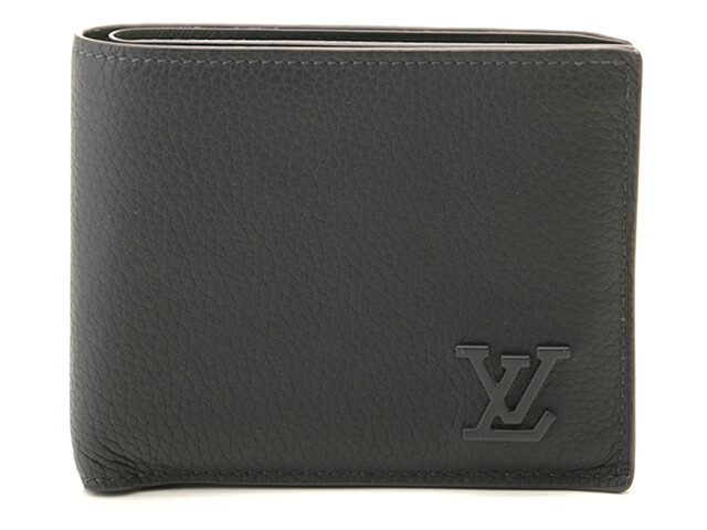LOUIS VUITTON ルイ・ヴィトン 御徒面子 ポルトフォイユ・マルコ LVアエログラム インキ青色 ｻｲﾌ･小物 M11488 二つ折りがま口 なめし革  インキ青色 メンズ【中古】 財布・ケース-バッグ・小物・ブランド雑貨-メンズ財布