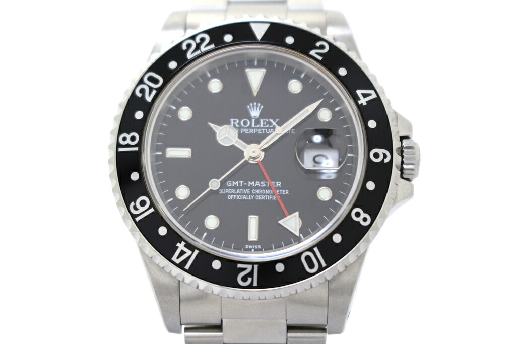 ROLEX ロレックス GMTマスター1 オンリースイス 16700 ステンレススチール ブラック 自動巻き メンズ 2148103958588 【200】【中古】