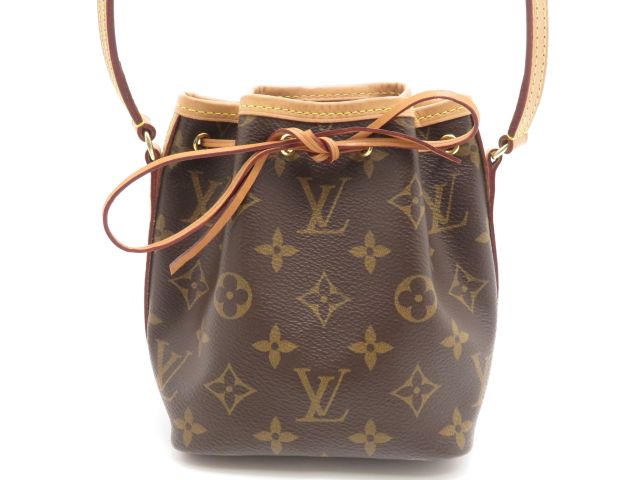 LOUIS VUITTON ルイ・ヴィトン バッグ ナノ・ノエ モノグラム ﾊﾞｯｸﾞ M41346 ショルダーバッグ モノグラムキャンバス ブラウン レディース【中古】