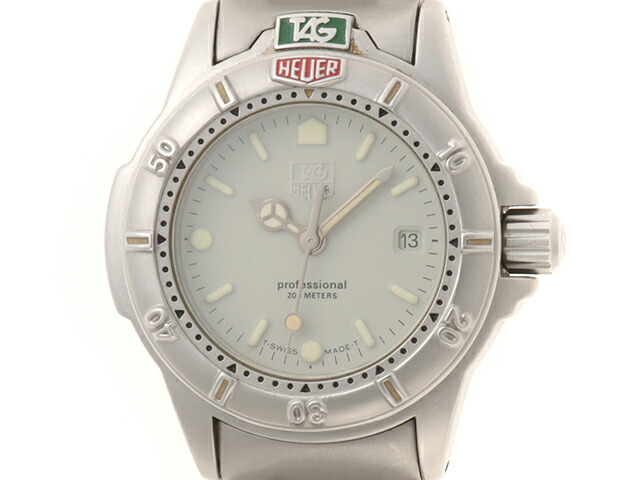 TAG HEUER タグホイヤー ウォッチ 4000シリーズ プロフェッショナル 時計 999.708K 腕時計 ステンレススチール SS グレー クオーツ グレー文字盤 レディース【中古】レディース腕時計