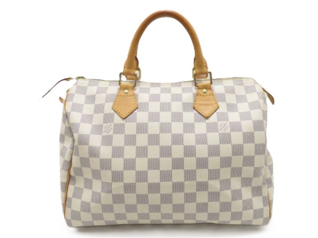 LOUIS VUITTON ルイ・ヴィトン バッグ スピーディ30 ダミエ・アズール ﾊﾞｯｸﾞ N41370 ハンドバッグ ダミエアズールキャンバス ホワイト レディース【中古】