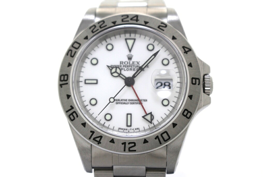 ROLEX ロレックス エクスプローラ2 16570 ステンレススチール ホワイト 自動巻き メンズ 2147100586718 【200】【中古】