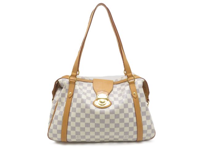 LOUIS VUITTON ルイ・ヴィトン バッグ ストレーザPM ダミエ・アズール ﾊﾞｯｸﾞ N42220 ショルダーバッグ ダミエアズールキャンバス ホワイト レディース【中古】