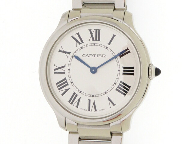 CARTIER カルティエ ウォッチ ロンド マスト ドゥ カルティエ 時計 WSRN0034 腕時計 ステンレススチール SS ホワイト クオーツ メンズ【中古】