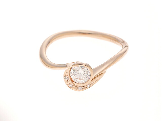 JEWELRY ジュエリー ジュエリー K18PG/D0.310/D0.02/2.4g/#10.5 貴金属･宝石 ﾘﾝｸﾞ リング・指輪 K18ピンクゴールド K18PG/ダイヤモンド/10.5号 10.5号 ピンクゴールド レディース【中古】473