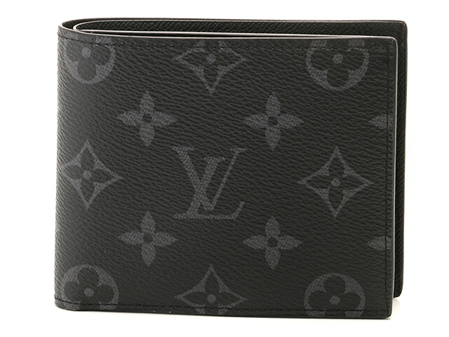 LOUIS VUITTON ルイ・ヴィトン バッグ ポルトフォイユ・マルコNM モノグラム・エクリプス ｻｲﾌ･小物 M62545 二つ折り財布 PVCコーティングキャンバス/ モノグラム・エクリプス モノグラム・エクリプス メンズ【中古】208　2143100548411