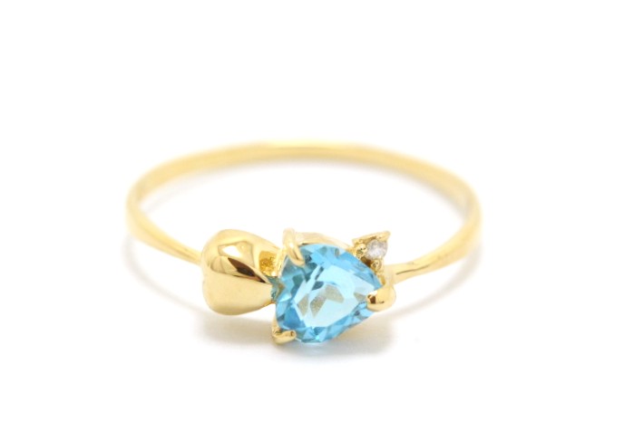 JEWELRY ジュエリー ジュエリー K18/BT/1.0g/#11.5 貴金属･宝石 ﾘﾝｸﾞ リング・指輪 K18ゴールド K18 11.5号 ブルー/ゴールド レディース【中古】460
