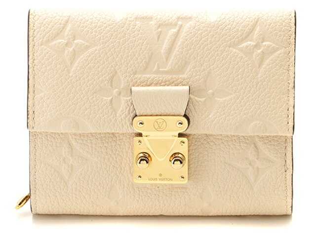 LOUIS VUITTON ルイ・ヴィトン ポルトフォイユ・メティス M81071 三つ折り財布 モノグラムアンプラント クレーム レディース【中古】【473】