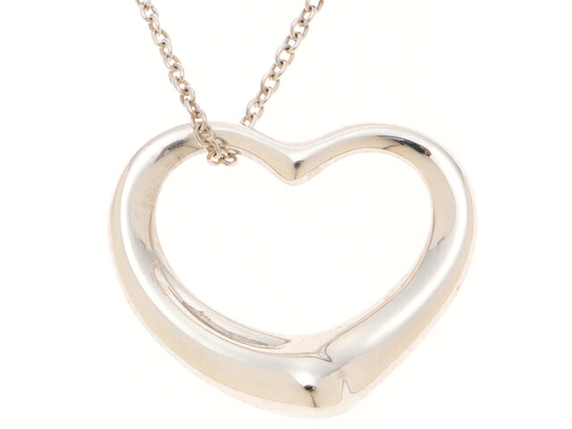 TIFFANY&Co. ティファニー ジュエリー オープンハート ペンダント 貴金属･宝石 ネックレス シルバー925 レディース【中古】【473】