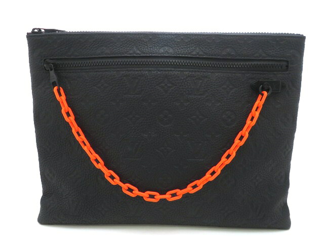 LOUIS VUITTON ルイ・ヴィトン クラッチバッグ ポシェットA4 M67461 セカンドバッグ モノグラム・トリヨンレザー ノワール メンズ【中古】【473】