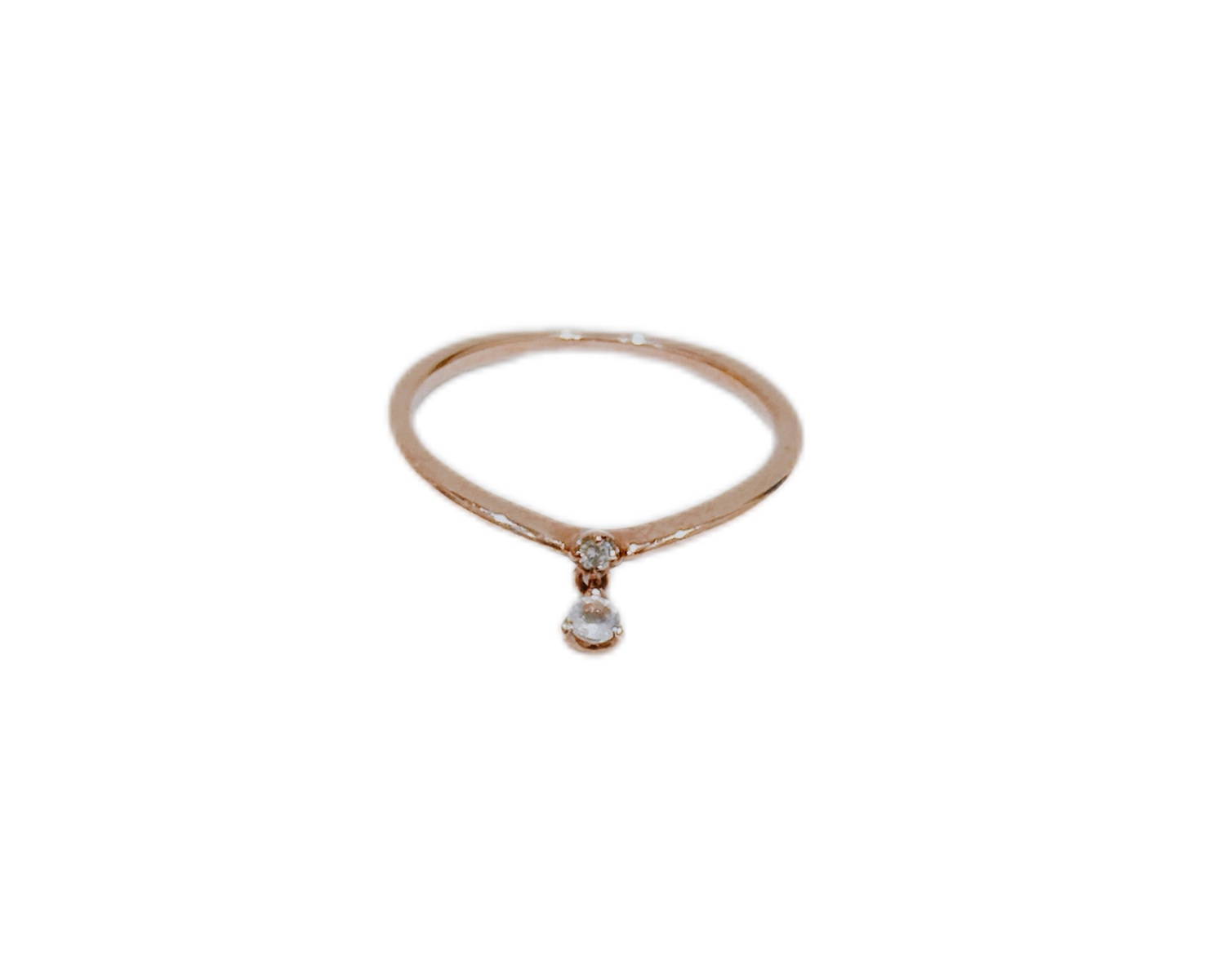 JEWELRY ジュエリー ジュエリー K10PG/Q/D/0.7g/#5 貴金属･宝石 ﾘﾝｸﾞ リング・指輪 K10ピンクゴールド K10PG 5号 ゴールド レディース【中古】208　2143100556218