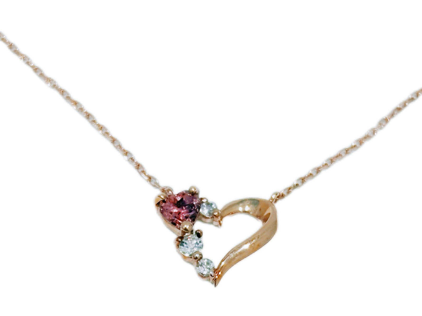 JEWELRY ジュエリー ジュエリー K10PG/イロイシ/0.9g 貴金属･宝石 ﾈｯｸﾚｽ ネックレス K10ゴールド K10 ゴールド レディース【中古】208　2143100555907