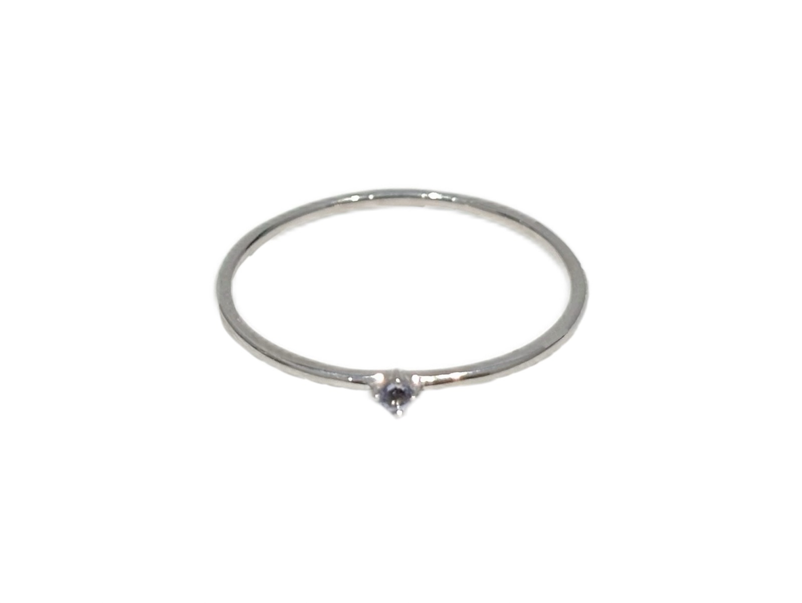 JEWELRY ジュエリー ジュエリー K10WG/Q/0.4g/#7 貴金属･宝石 ﾘﾝｸﾞ リング・指輪 K10ホワイトゴールド K10WG 7号 シルバー レディース【中古】208　2143100556058