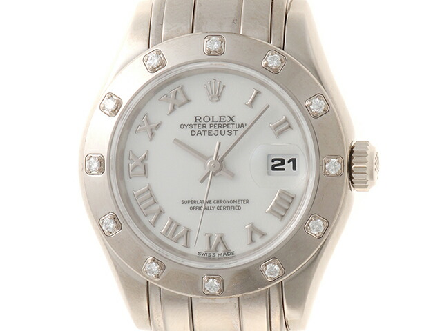 ROLEX ロレックス ウォッチ パールマスター 時計 69319 腕時計 K18ホワイトゴールド K18WG/ダイヤモンド ホワイト 自動巻き ホワイト文字盤 レディース【中古】