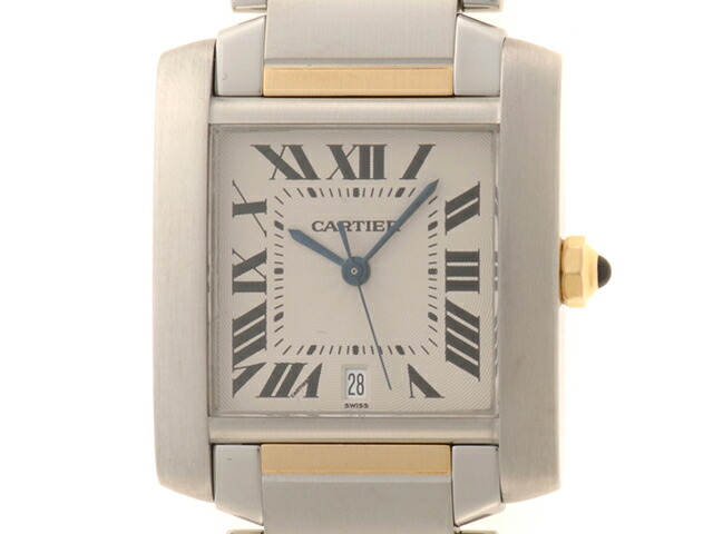 CARTIER カルティエ ウォッチ タンクフランセーズLM 時計 W51005Q4 腕時計 ステンレス/イエローゴールド/SS/YG シルバー/ゴールド シルバー 自動巻き アイボリー文字盤文字盤 レディース【中古】