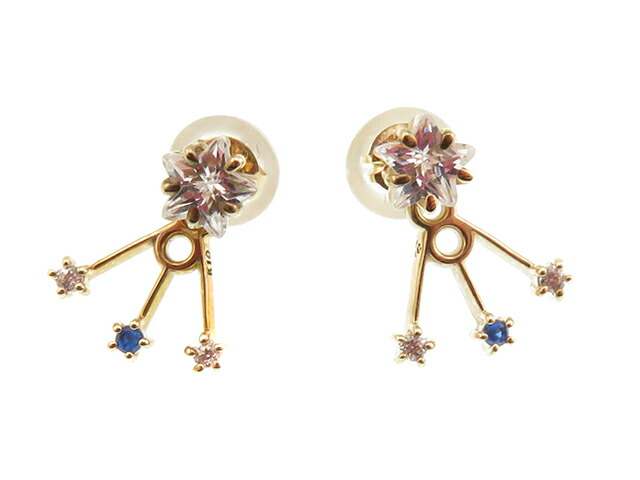 JEWELRY 　ジュエリー　ピアス　K10ピンクゴールド　クォーツ　約1.0g 【中古】【207】 11,795円