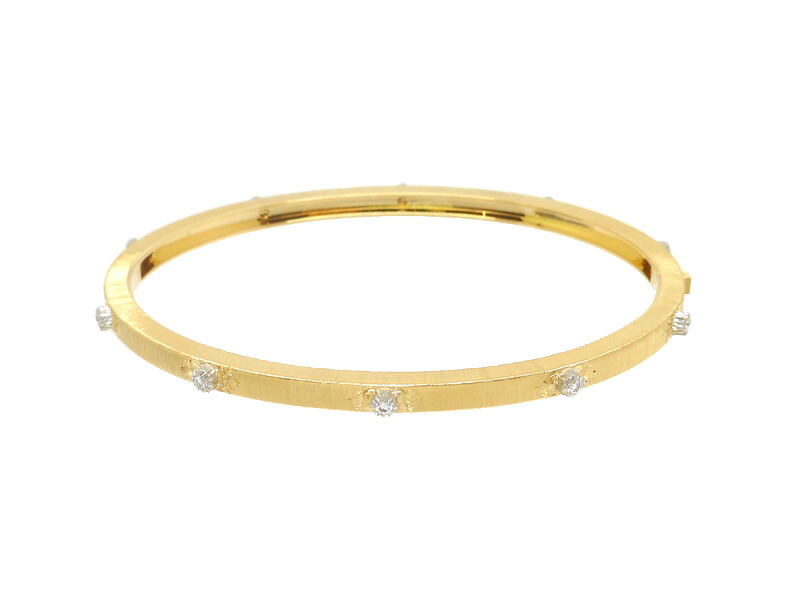 Buccellati　ブチェラッティ　マクリクラシカ　バングル　ブレスレット　YG　WG　ゴールド　ダイヤモンド　15.0g　15号　JAUBRA014996　2143000734358　【200】