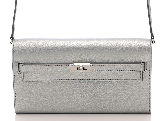 HERMES エルメス バッグ ケリー・トゥーゴー アルジャン/シルバー シルバー金具 ショルダーバック ショルダーバッグ シェーブル アルジャン シルバー ユニセックス【中古】【472】AH|質屋 大黒屋