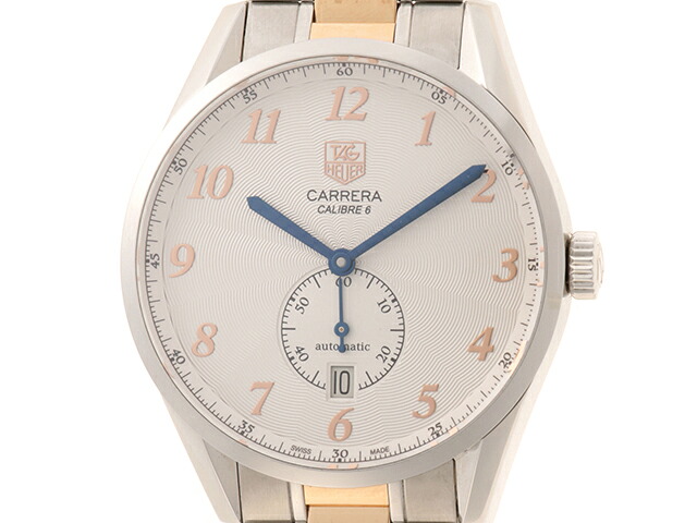 TAG HEUER タグホイヤー 御覧なさる カレラ ヘリテージ 時辰儀 WAS2115.BD0734 ウォッチ ステンレス鋼/サクラ色ゴールド しろがね色 しろがね色文字記号盤 メンズ【中古】471