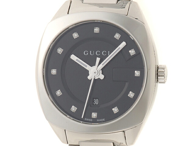 GUCCI グッチ 142.5/YA142503 142.5/YA142503 ウォッチ ステンレス鋼 石英 黒いこと12PD文字記号盤 レディース【中古】【473】