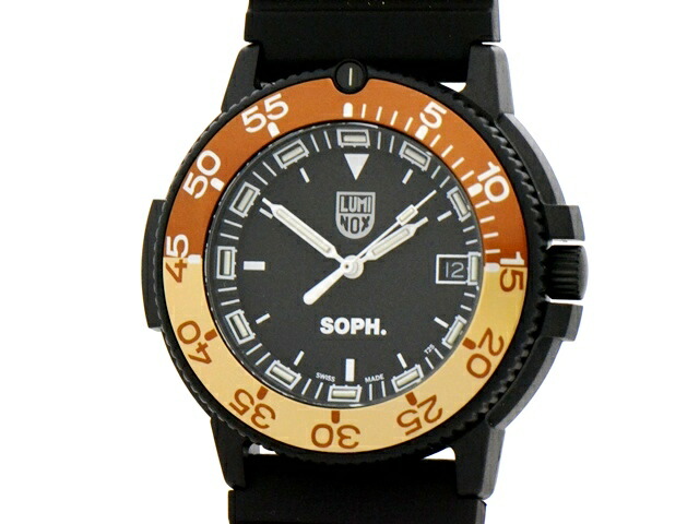 LUMINOX ルミノックス  ソフネット  SOPH-250094 ウォッチ 炭素/思われ人 石英 黒いこと文字記号盤 メンズ【中古】【473】