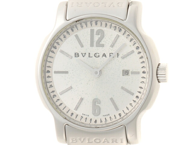 BVLGARI ブル小峡谷 ソロペース ST29S ウォッチ ステンレス鋼 石英 しろがね色文字記号盤 レディース【中古】【473】