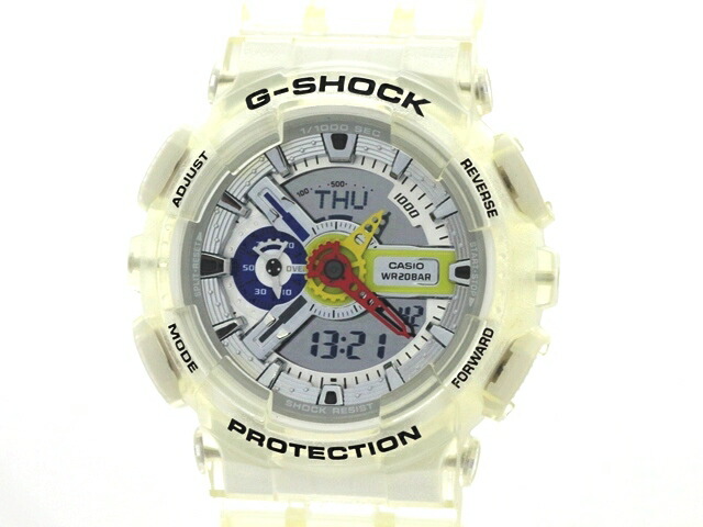 CASIO カシオ  G-SHOCK GA-110FRG-7AJR A＄AP Ferg コラボレーションモデル 腕時計 ラバー/ステンレス  クオーツ シルバー/グレーデジタル文字盤 メンズ【中古】【473】
