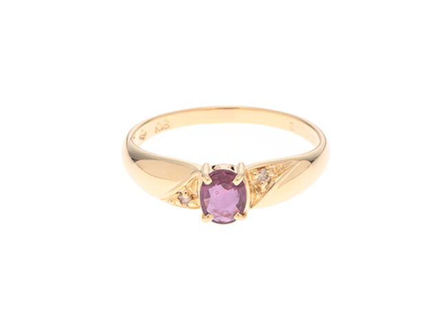 JEWELRY ノンブランドジュエリー ジュエリー K18/R0.38/D0.02/1.8g/#11 貴金属･宝石 リング・指輪 ルビー/K18ゴールド K18/ダイヤモンド レッド/ゴールド レッド レディース【中古】【431】｜質屋　大黒屋