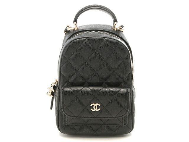 CHANEL シャネル AP3753 背嚢・容器に並べる キャビア人はだ 黒いこと レディース 2147200584287【中古】【430】