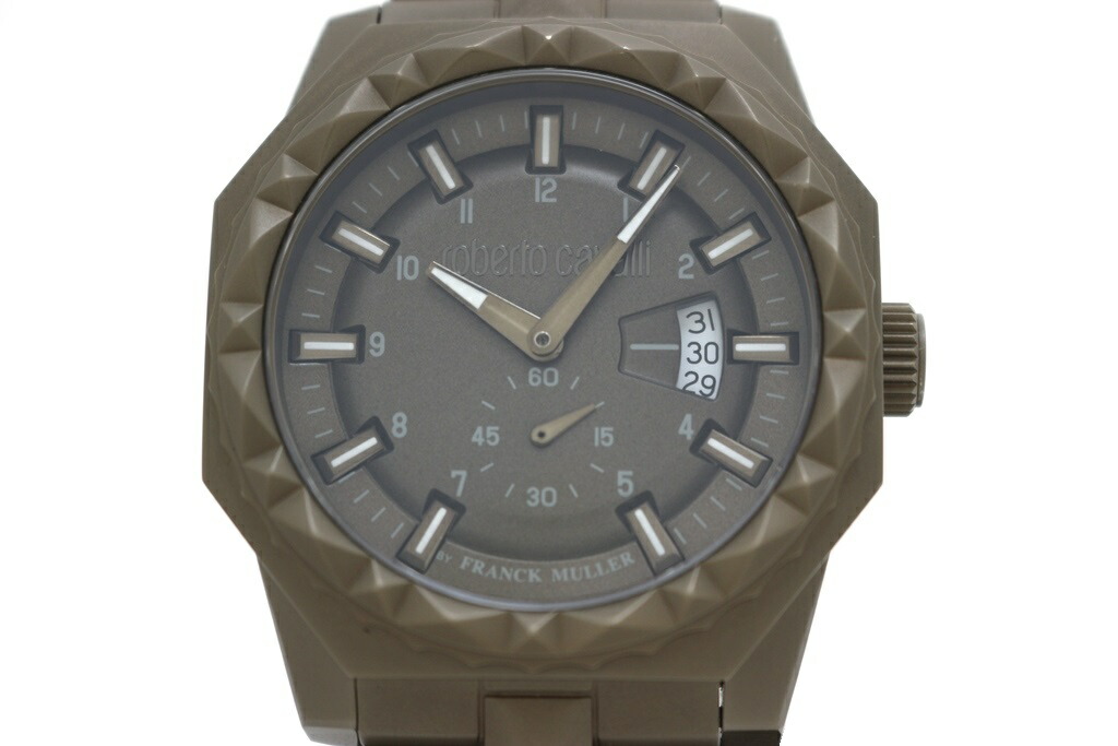 Roberto Cavalli ロベルトカバリ by FRANCK MULLER RV1G069 ウォッチ ステンレス鋼スチール写真 カーキ 石英 メンズ【中古】