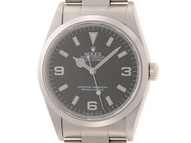 ROLEX ロレックス 御覧になる エクスプローラー1 時辰儀 14270 ウオッチ ステンレス鋼 黒いこと 自動小銃一巻き 黒いこと文字記号盤 メンズ【中古】436