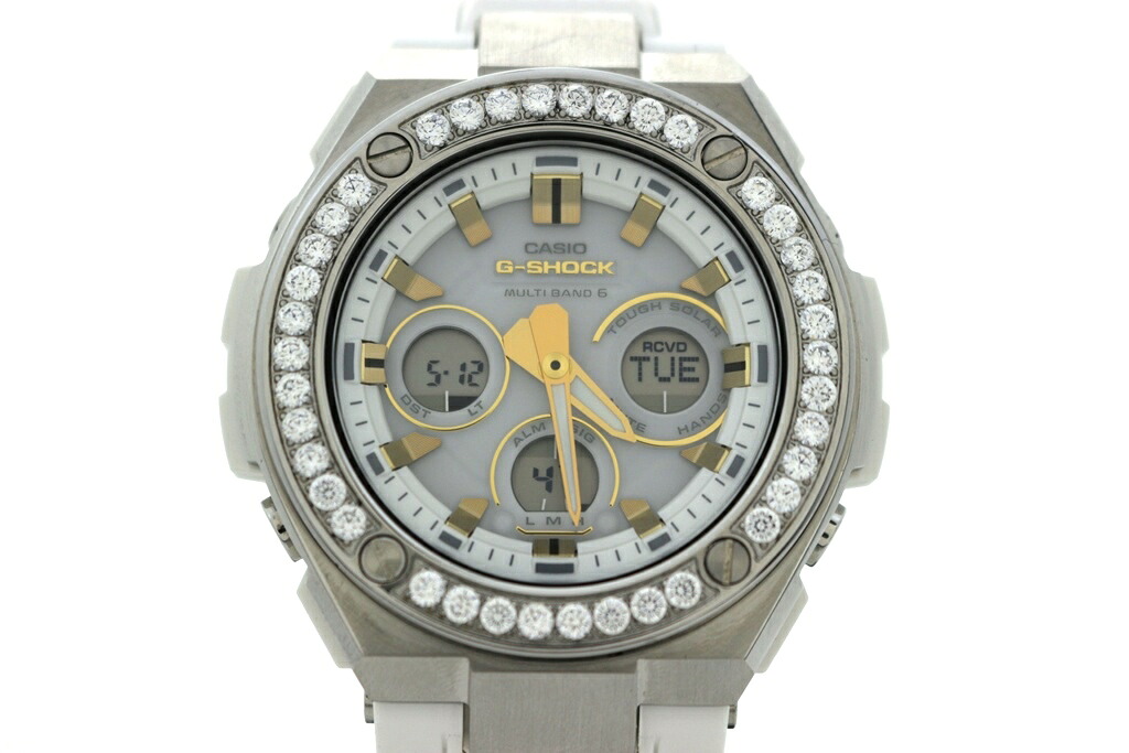 CASIO カシオ G-STEEL  GST-W300-7AJF ステンレス鋼スチール写真/脂系 白いこと メンズ カスタム部分品 完全無欠部分品 電磁波ソーラー 2147300420447 【200】【中古】