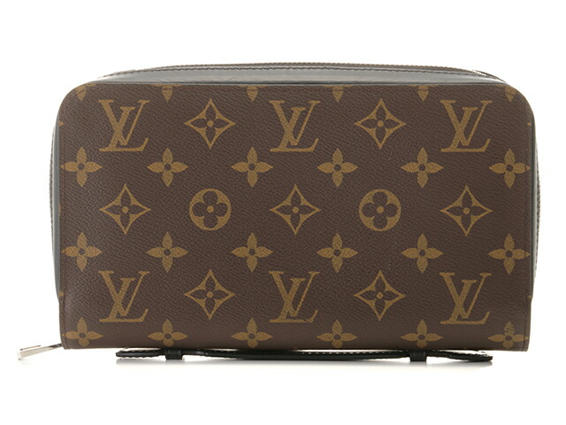 LOUIS VUITTON ルイ・ヴィトン 札入れ ジッピーXL モノグラム・マカサー ｻｲﾌ･小物 M61506 長札入れ モノグラムマカサー 赤銅色 メンズ【中古】433