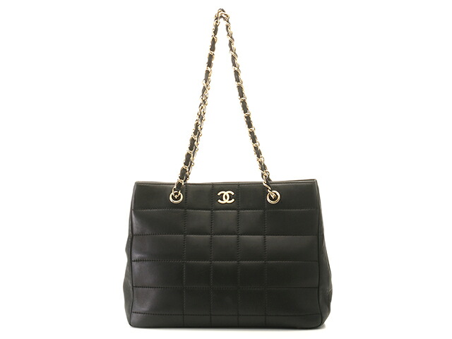 CHANEL シャネル 御徒面子 チョコレート赤ちょうちん チェーンショルダートート 黒いこと/GP なめし革 ショルダーバッグ なめし革/GP GP 黒いこと/GP 黒いこと レディース【中古】【431】