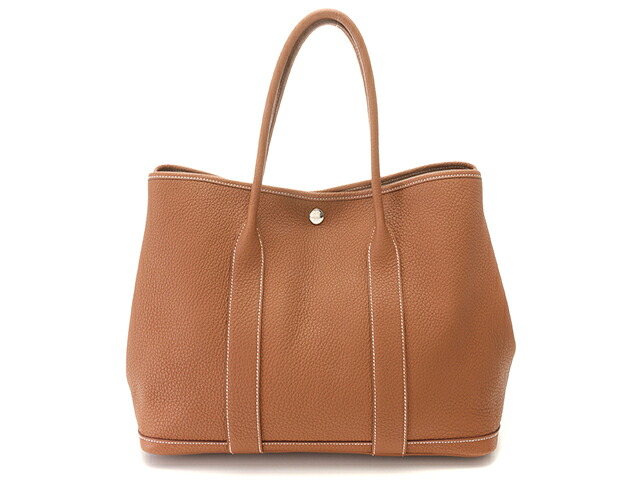 HERMES エルメス 御徒面子 庭園寄り合いPM ゴールド/SV ﾊﾞｯｸﾞ トートバッグ ネゴンダ ゴールド ユニ一発やる【中古】433