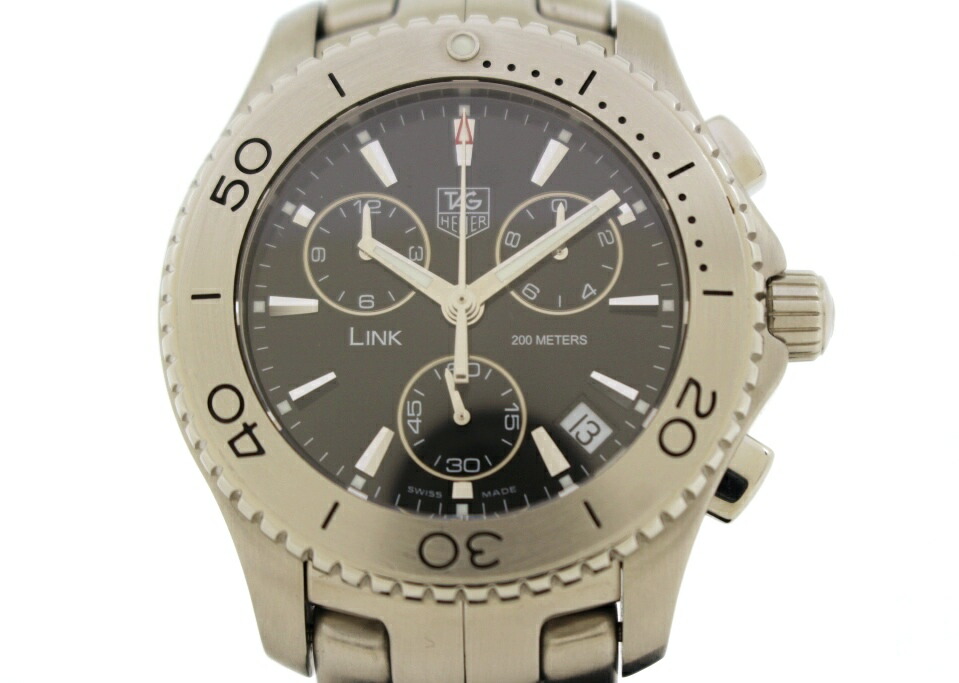 TAG HEUER タグホイヤー 繋がり クロノグラフ CJ1110.BA0576 ステンレス鋼スチール写真 黒いこと メンズ 石英 2148103993282 【200】【中古】