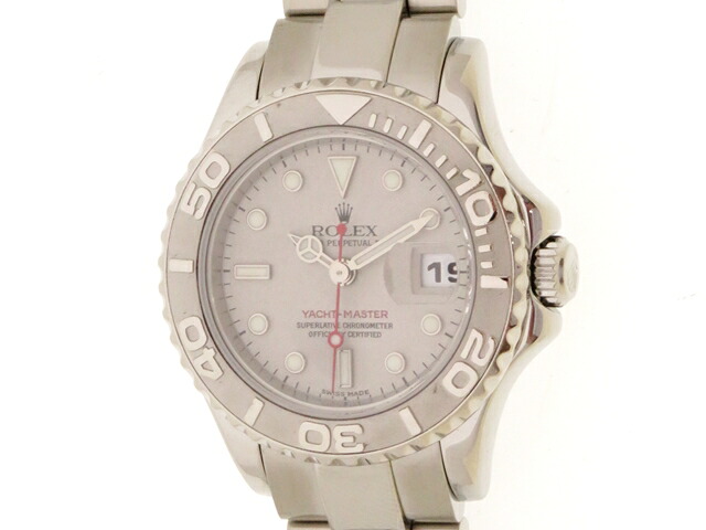 ROLEX ロレックス 御覧なさる レーシングヨット御師匠さん ロレジウム 時辰儀 169622 ウォッチ プラチナ/ステンレス鋼スチール写真 しろがね色 自動小銃一巻き レディース【中古】【437】