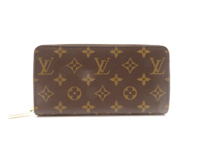 LOUIS VUITTON ルイ・ヴィトン 御徒面子 ジッピー・ウォレット モノグラム フューシャ ｻｲﾌ･小物 M41895 長紙入れ モノグラム帆布 赤銅色 メンズ【中古】