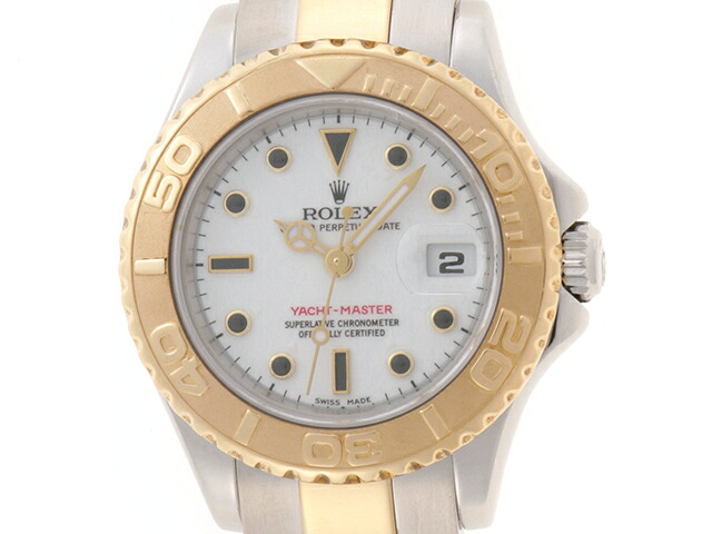 ROLEX ロレックス ウォッチ ヨットマスター 時計 169623 腕時計 K18イエローゴールド K18YG/ステンレススチール ホワイト レディース【中古】【【437】】|質屋 大黒屋