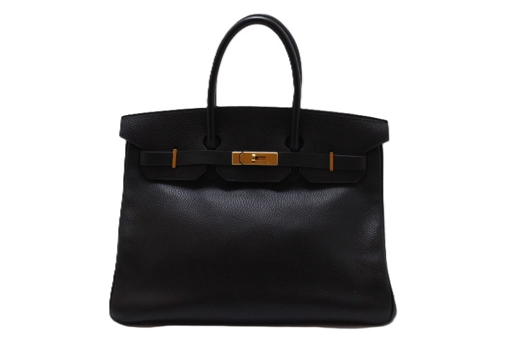 HERMES エルメス バーキン35 ハンドバッグ アルデンヌ ブラック/ゴールド金具 □B(約1998年)刻印 レディース【中古】【460】｜質屋　大黒屋