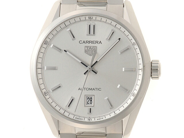 TAG HEUER タグホイヤー 御覧なさる カレラ・カレラ デイト キャリバー5 WBN2111.BA0639 ウォッチ SSステンレス鋼スチール写真 自動小銃一巻き しろがね色文字記号盤 メンズ【中古】460