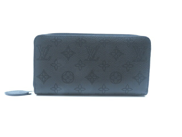LOUIS VUITTON ルイ・ヴィトン 御徒面子 ジッピー・ウォレット マヒナ ノワール ｻｲﾌ･小物 M61867 長紙入れ モノグラムマヒナ ノワール メンズ【中古】