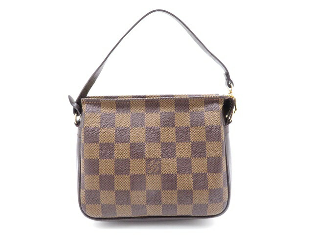 LOUIS VUITTON ルイ・ヴィトン 御徒面子 トゥルース・メイクアップ ダミエ ﾊﾞｯｸﾞ N51982 ハンドバック ダミエアズールキャンバス 赤銅色 レディース【中古】